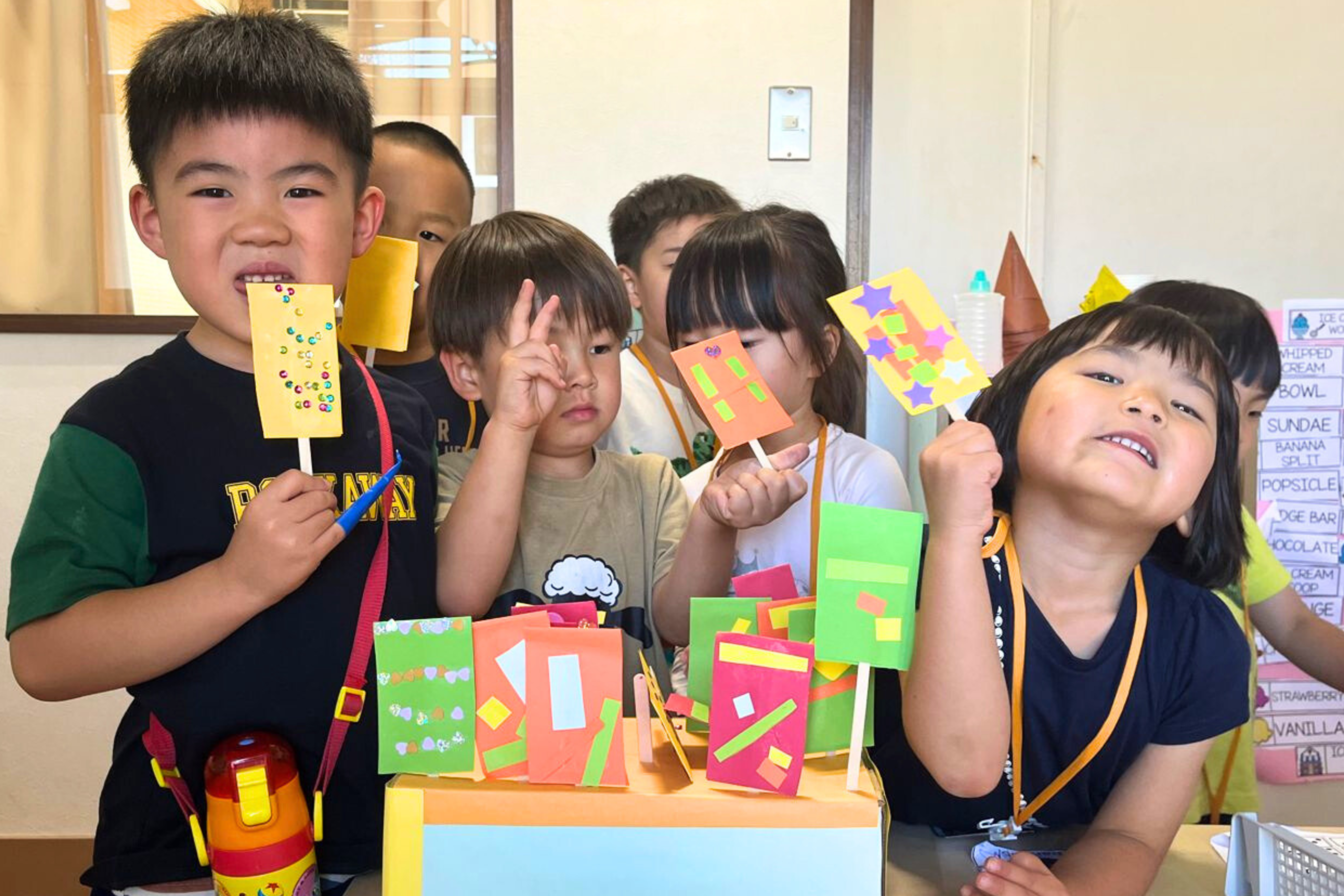 Early Childhood at OWIS Osaka - 3-5 year old kids making their own role-play ice cream shop