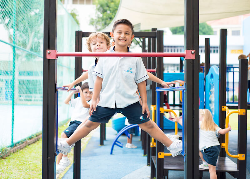 Children engaging in free play