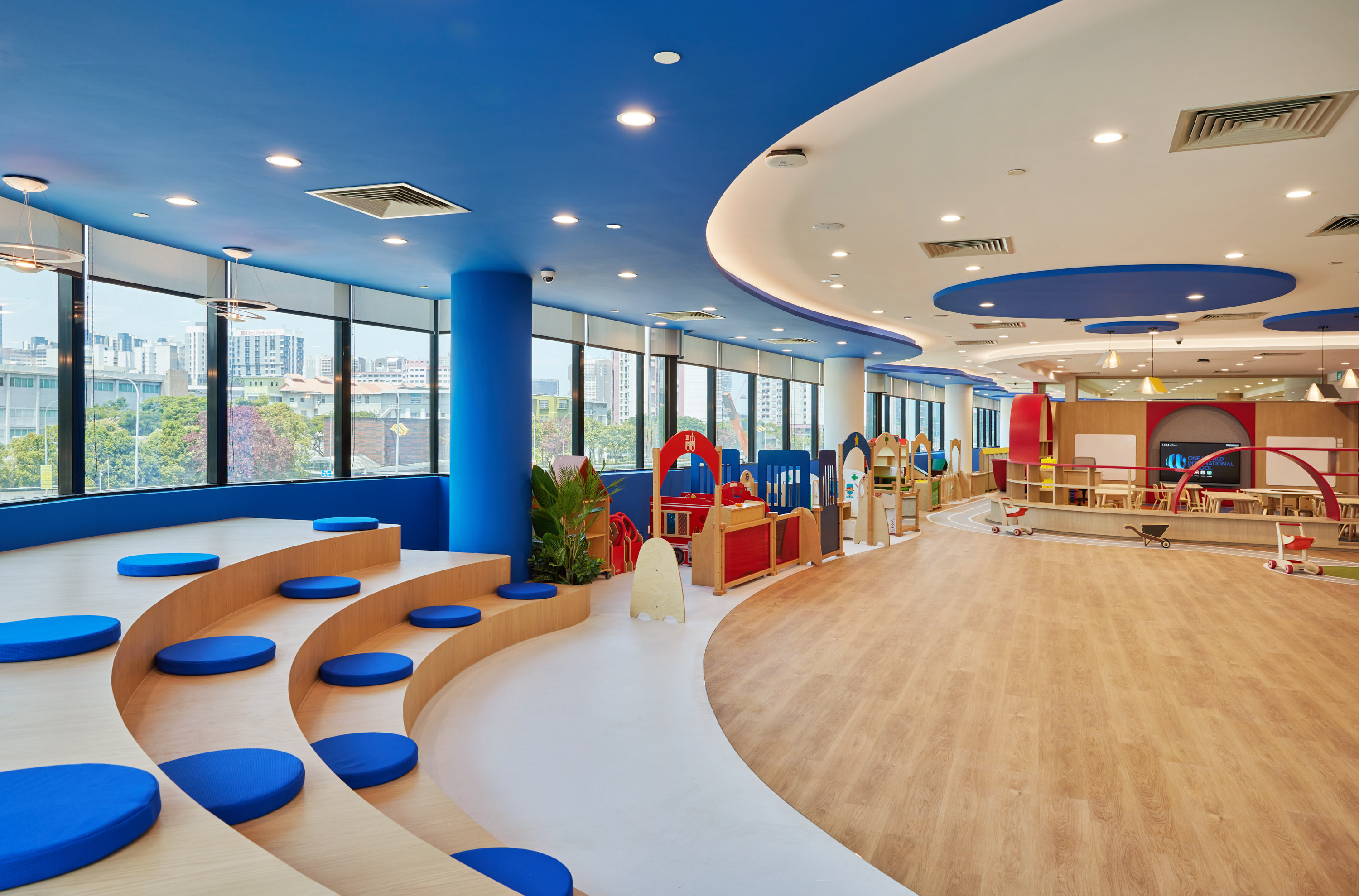 Safe play areas that develop physical coordination and teamwork